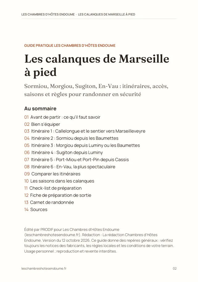 Aperçu de la page 2 de l'ebook Les calanques de Marseille à pied