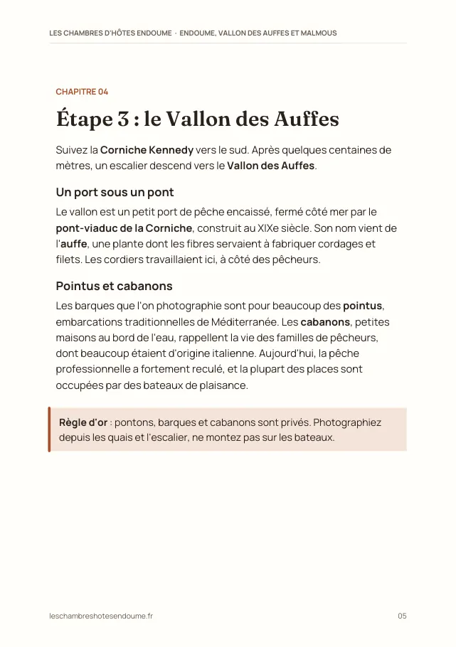 Aperçu de la page 5 de l'ebook Endoume, Vallon des Auffes et Malmousque
