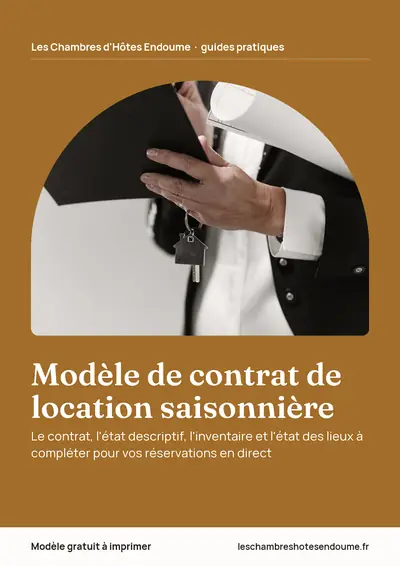 Couverture de l'ebook Modèle de contrat de location saisonnière