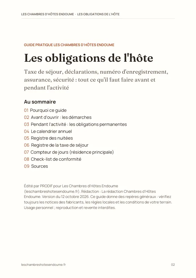 Aperçu de la page 2 de l'ebook Les obligations de l'hôte