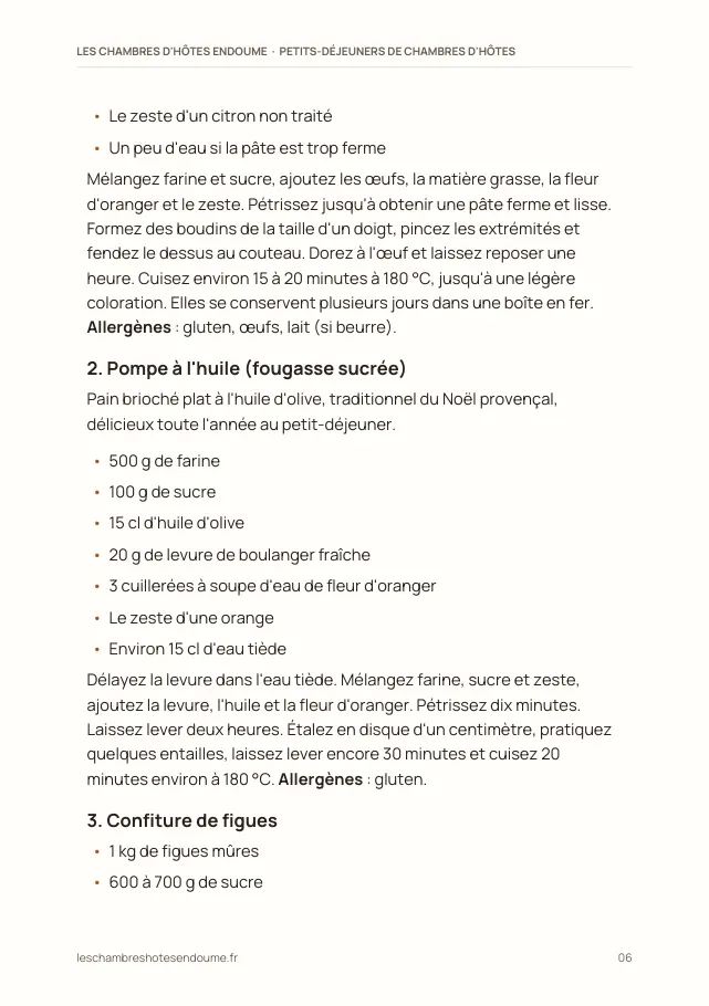 Aperçu de la page 6 de l'ebook Petits-déjeuners de chambres d'hôtes