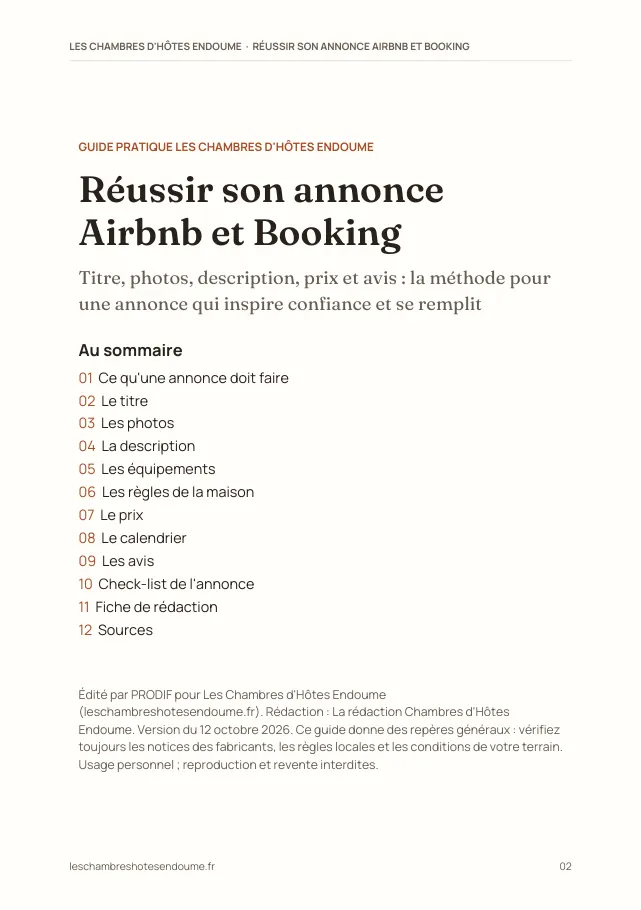 Aperçu de la page 2 de l'ebook Réussir son annonce Airbnb et Booking
