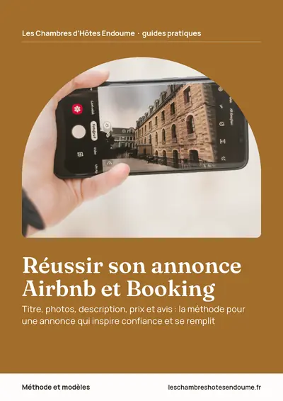 Couverture de l'ebook Réussir son annonce Airbnb et Booking