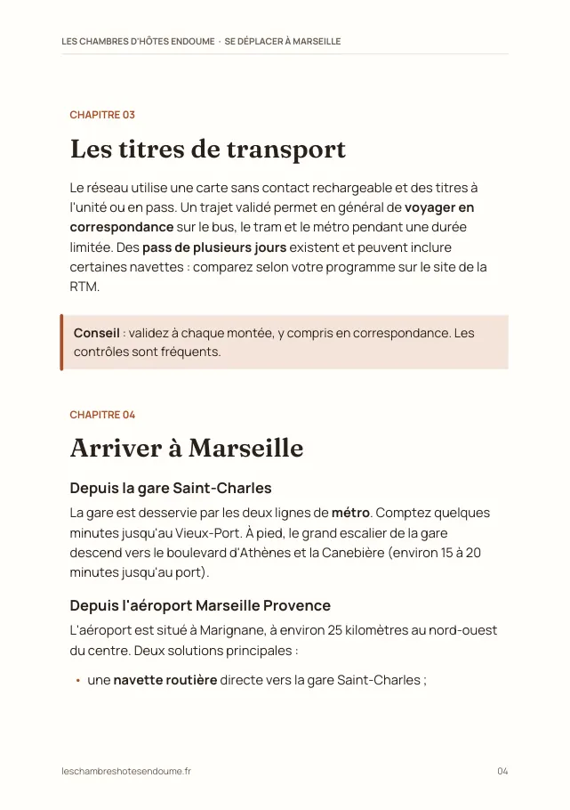 Aperçu de la page 4 de l'ebook Se déplacer à Marseille